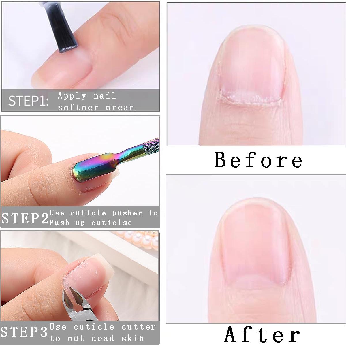 Kit Removedor de Cutículas Sotong 4 en 1 - Tijeras y Empujador