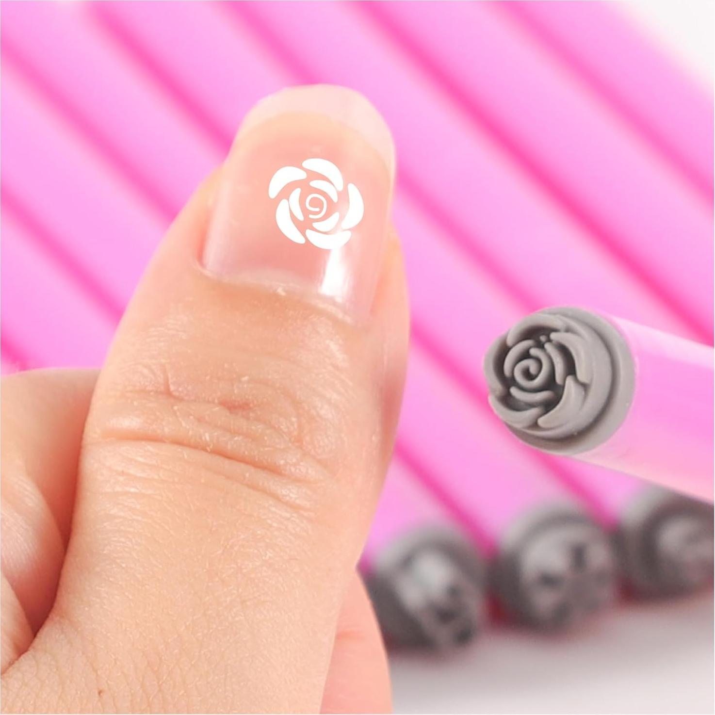 Juego de 15 Bolígrafos Estampadores de Uñas DANNEASY - Herramientas DIY