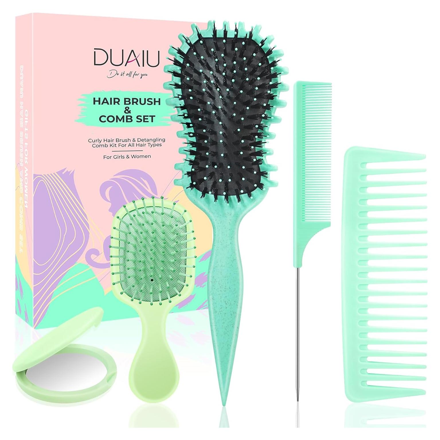 Set de 5 Pinceles para Cabello DUAIU - Definidor de Rizos y Peines