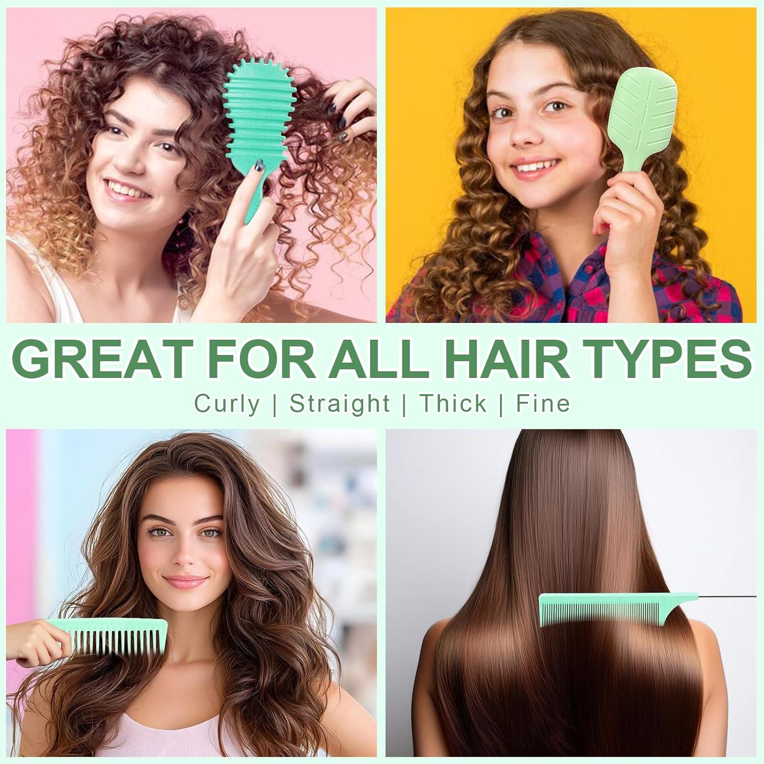 Set de 5 Pinceles para Cabello DUAIU - Definidor de Rizos y Peines