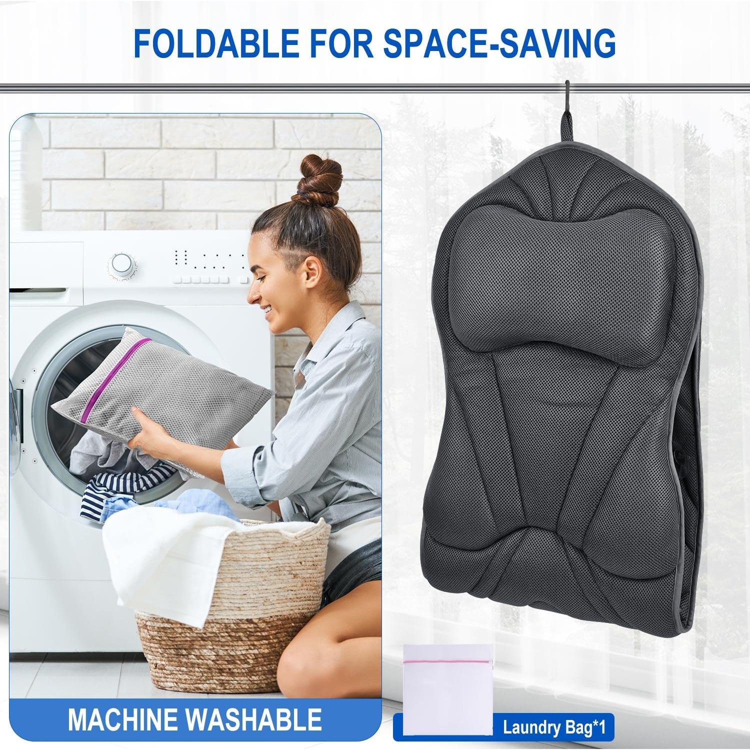 Almohada de Baño de Cuerpo Completo SNLEWRTU Gris Oscuro