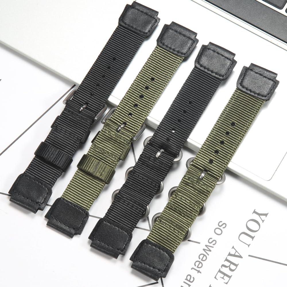Correa de Reloj de Nylon 18mm MCXGL Verde Ejército Compatible Casio