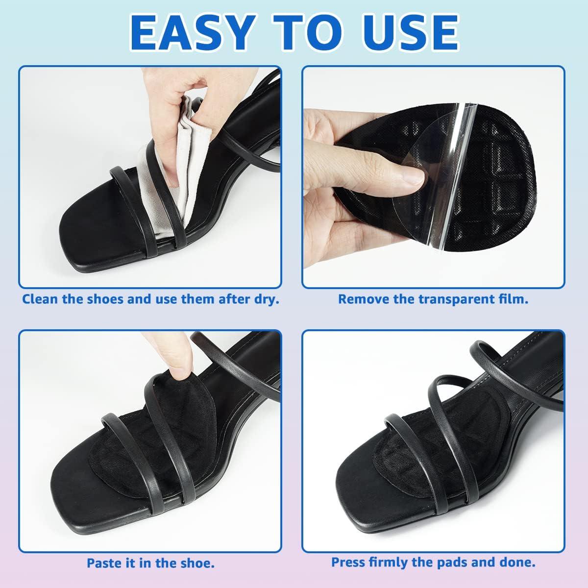 Cojines metatarsales Urwalk - 3 pares antideslizantes negros