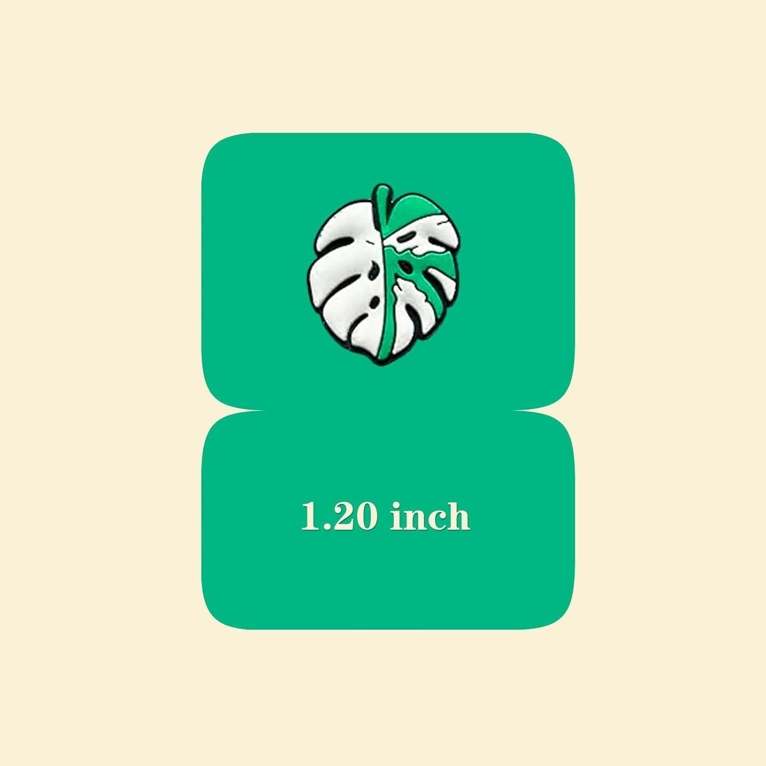 Encantos para Zapatos Crocs Hojas Verdes - 15 Piezas Unisex