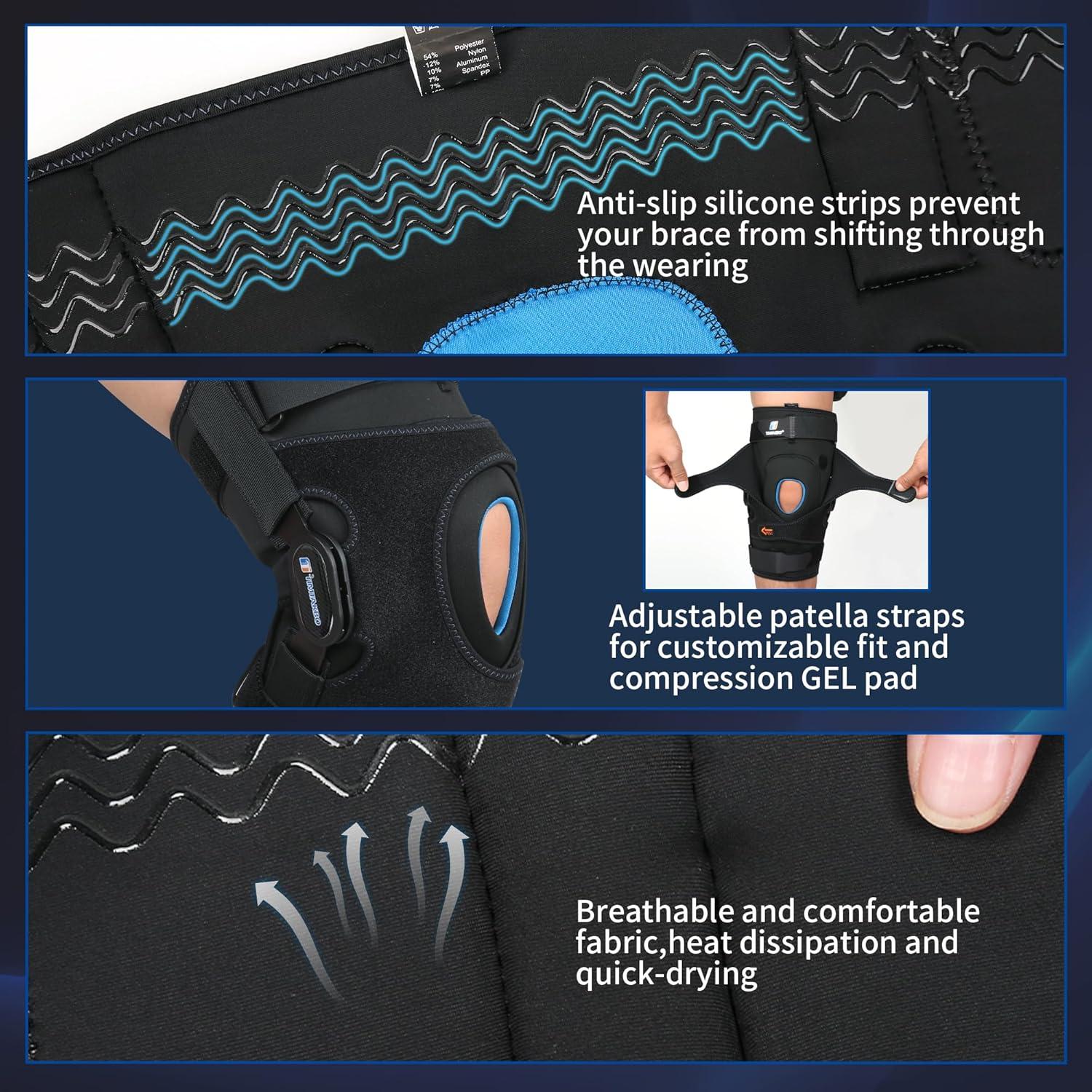 Férula de Rodilla Timtakbo con Bisagra y Almohadilla de Gel