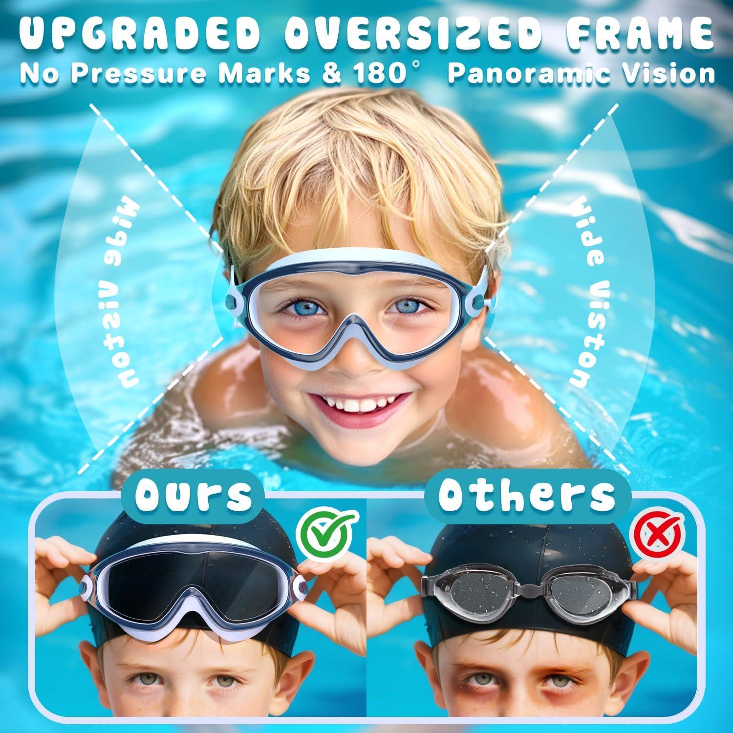 Gafas de Natación COOLOO para Niños Antivaho UV 2 Paquetes