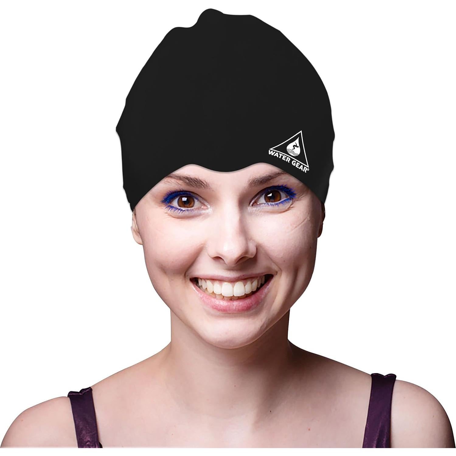 Gorro de Silicona Water Gear - Unisex, Ajuste Cómodo, Negro