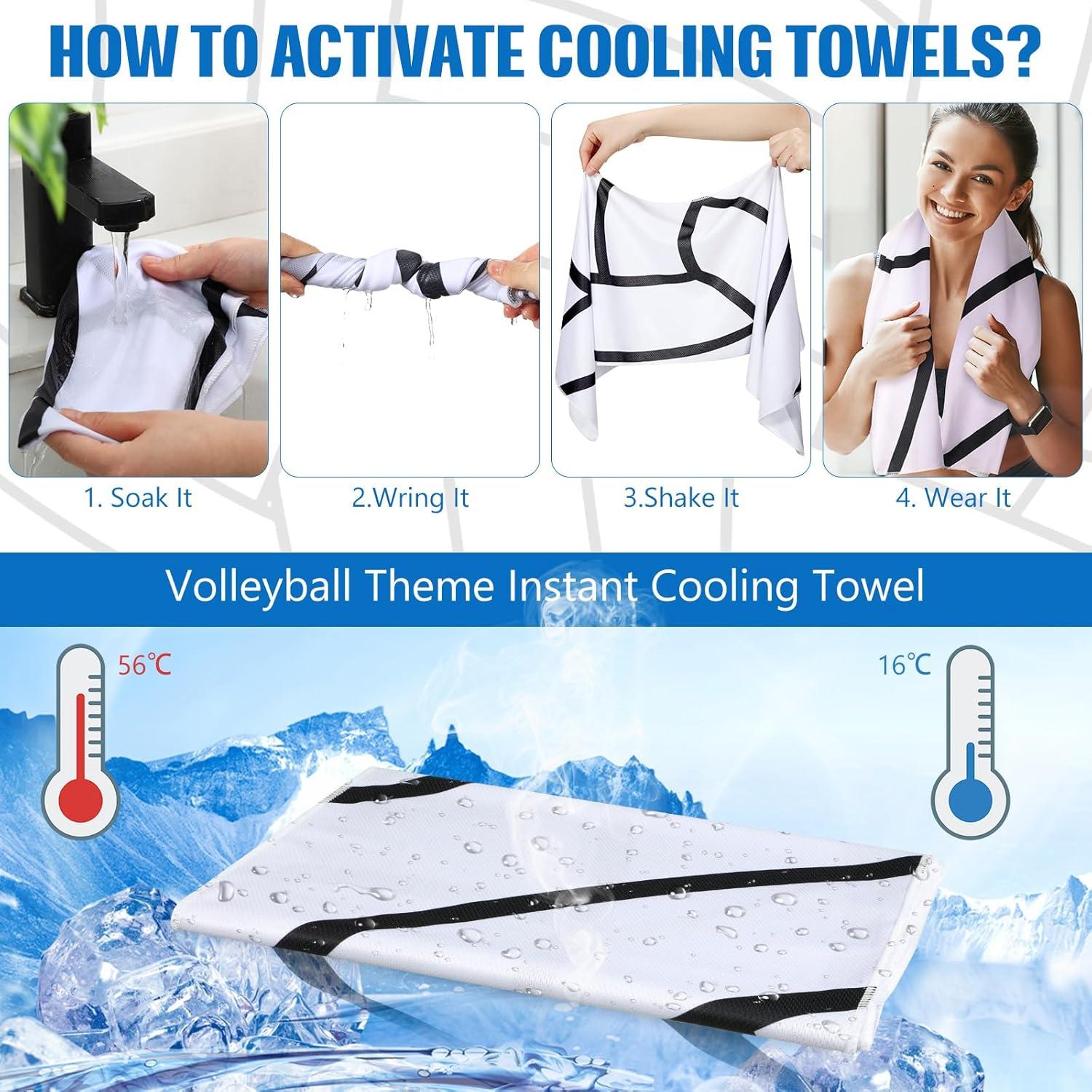 Toallas de Enfriamiento Hahafelt 12 Unidades Microfibra 101.6x30.5cm