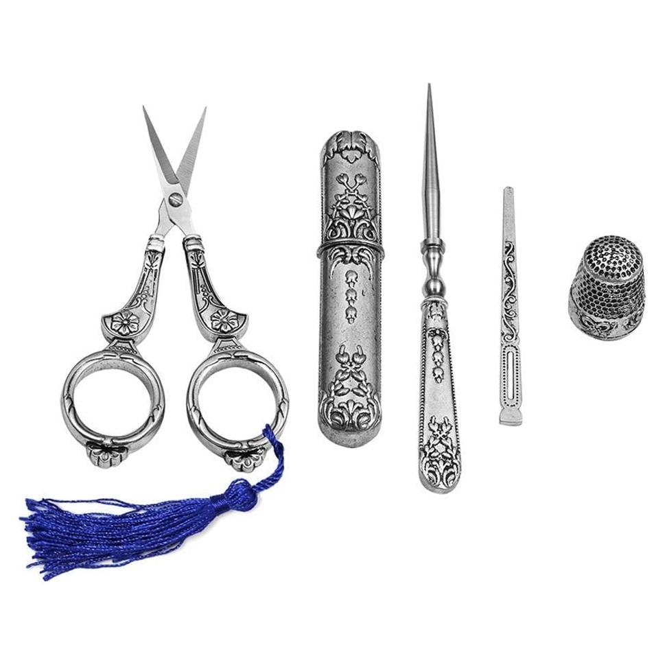 Tijeras de Bordado Vintage BUTUZE 11 cm con Kit de Costura