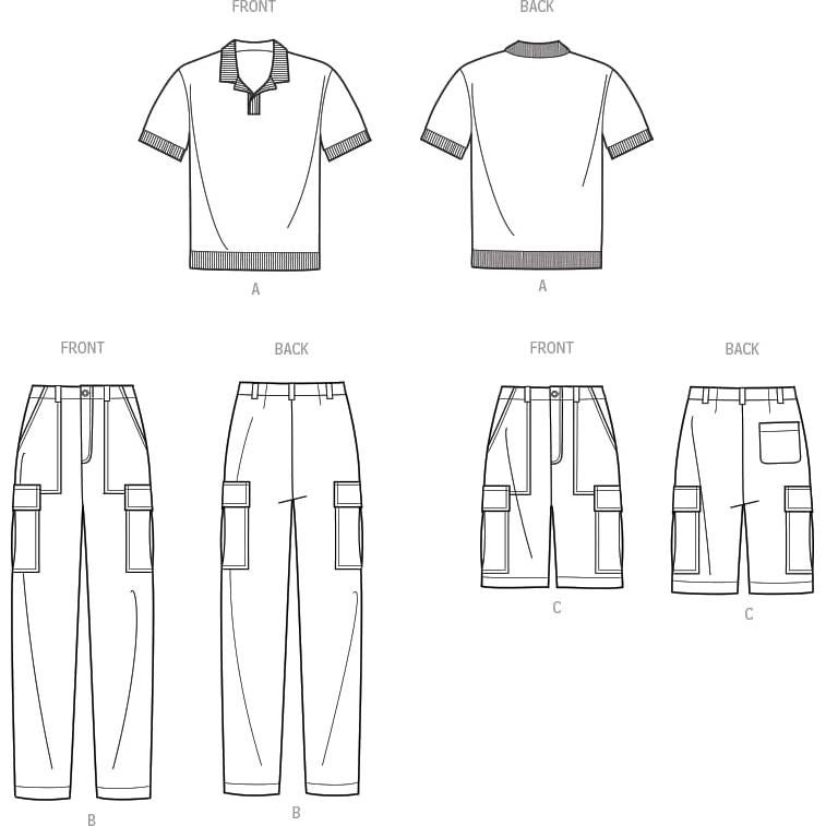 Kit de Patrones de Costura Simplicity para Hombre Tallas 38-46