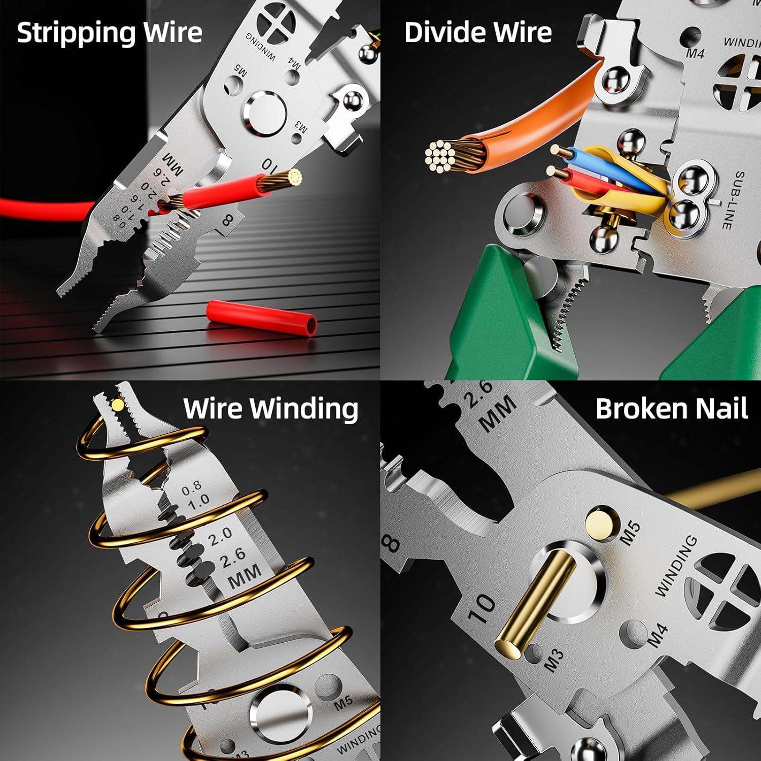 Destripador de Cables Plegable 18 en 1 SENDATOOLS Verde