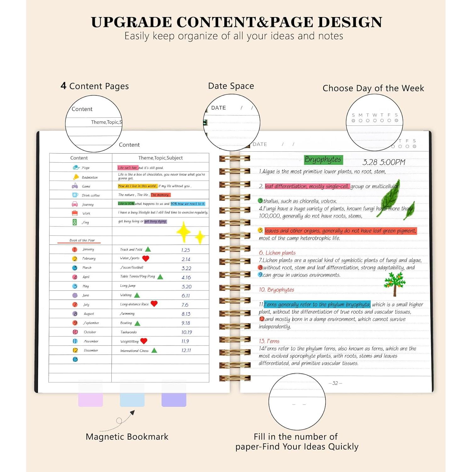 Cuaderno Espiral A4 MUAHLIUB Negro 360 Páginas 100GSM