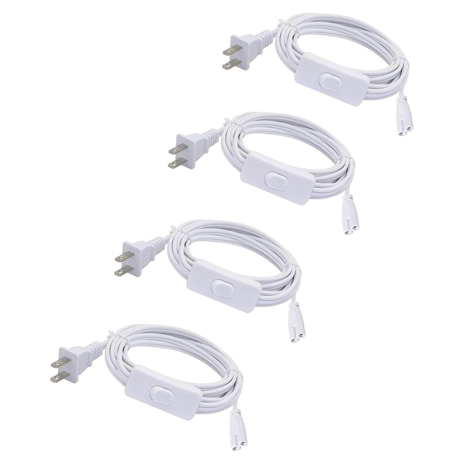 Cable de Extensión LED T5 T8 1.8M con Interruptor 2 Clavijas