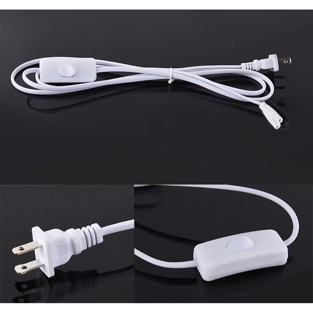 Cable de Extensión LED T5 T8 1.8M con Interruptor 2 Clavijas