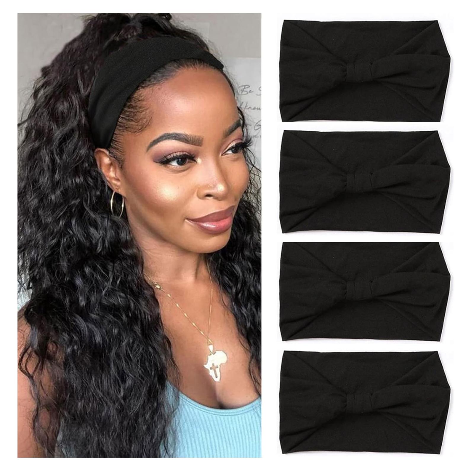 Diademas Anchas XTREND 4 Pcs Bohemias Elásticas para Mujeres