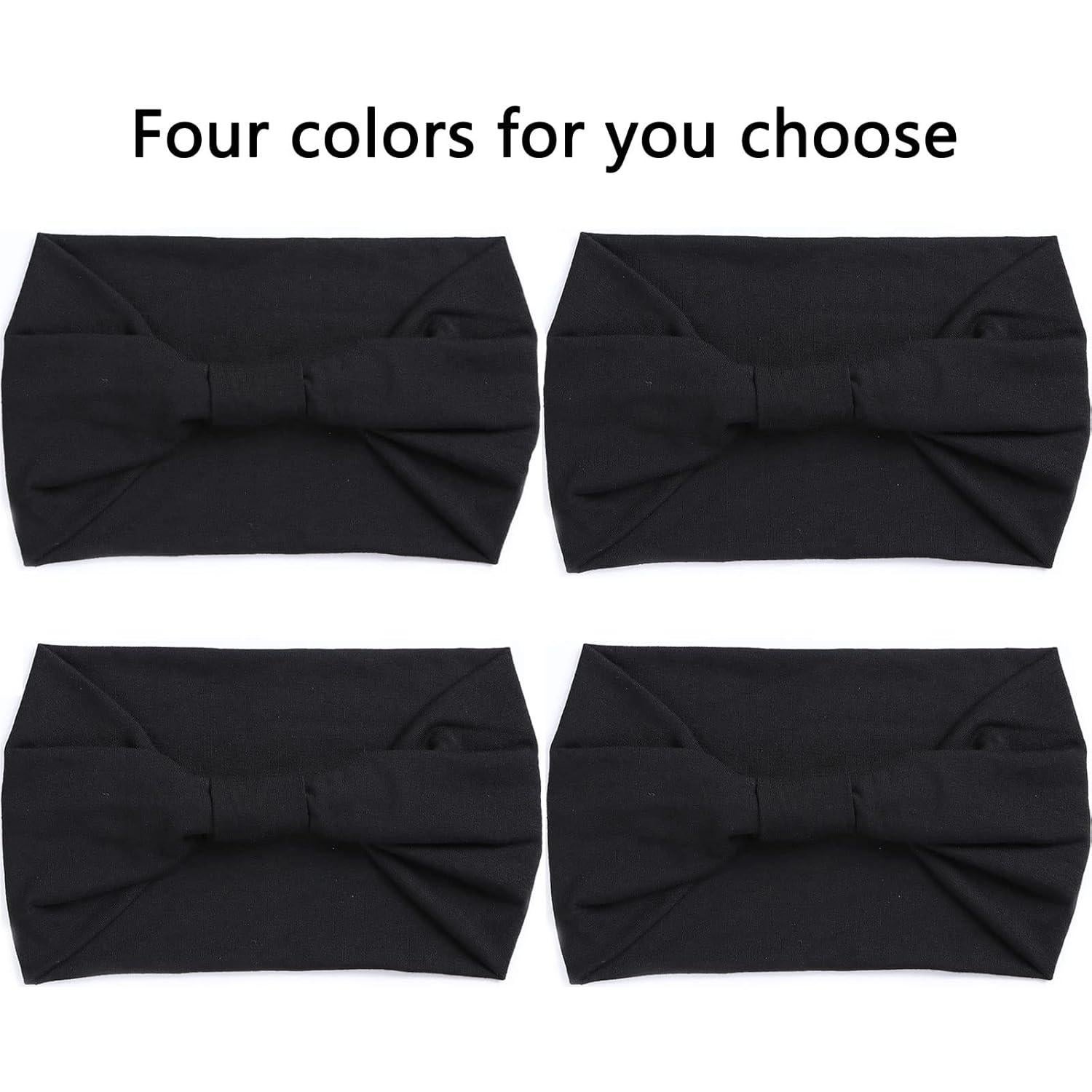 Diademas Anchas XTREND 4 Pcs Bohemias Elásticas para Mujeres