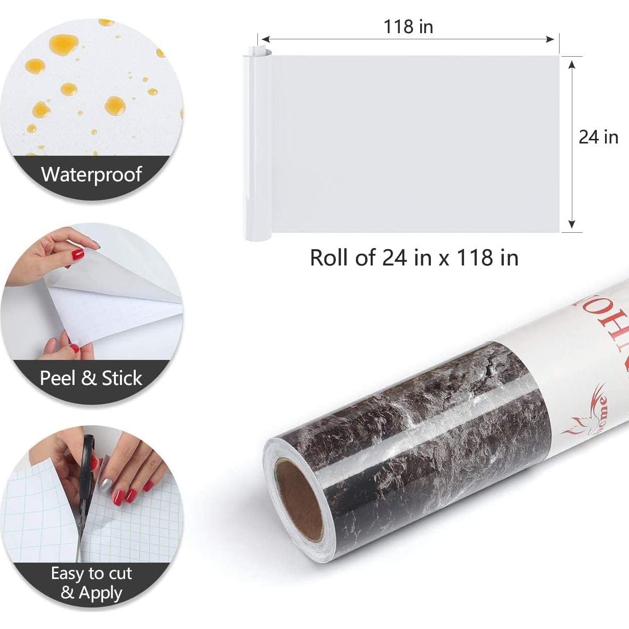 Papel Contacto Autoadhesivo YENHOME Mármol Negro 61x300 cm