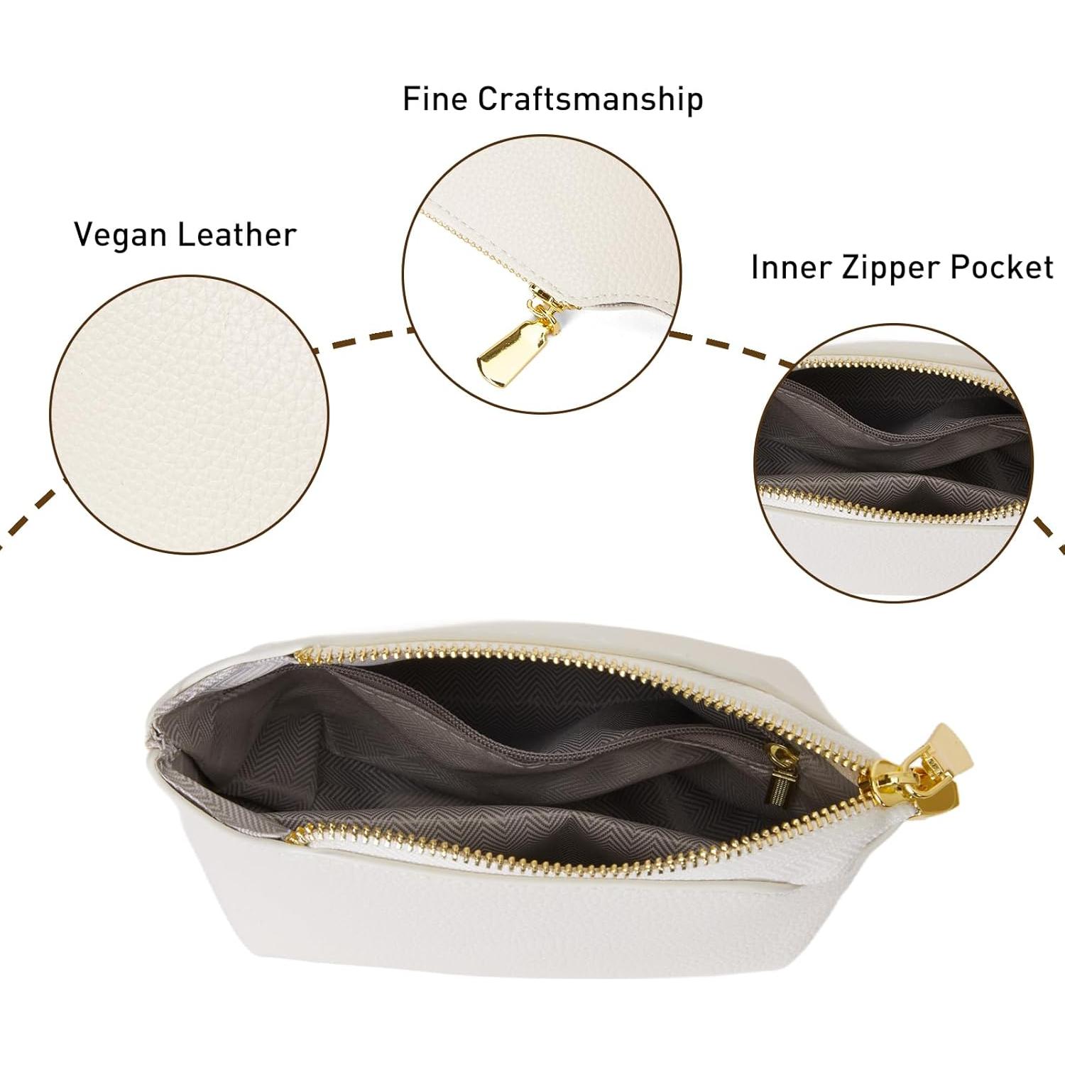 Monedero de Cuero PU VMEECARL Beige - Compacto y Unisex