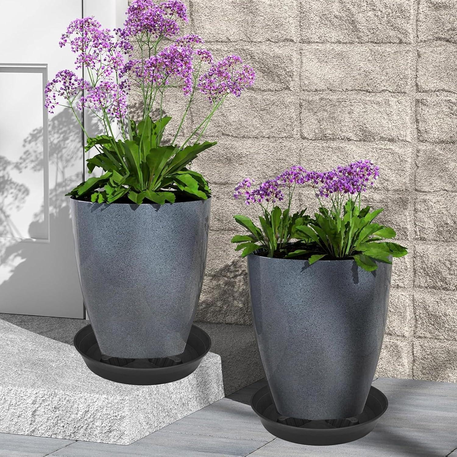 Paquete de 4 platos para plantas 20-43 cm Feyvdzv