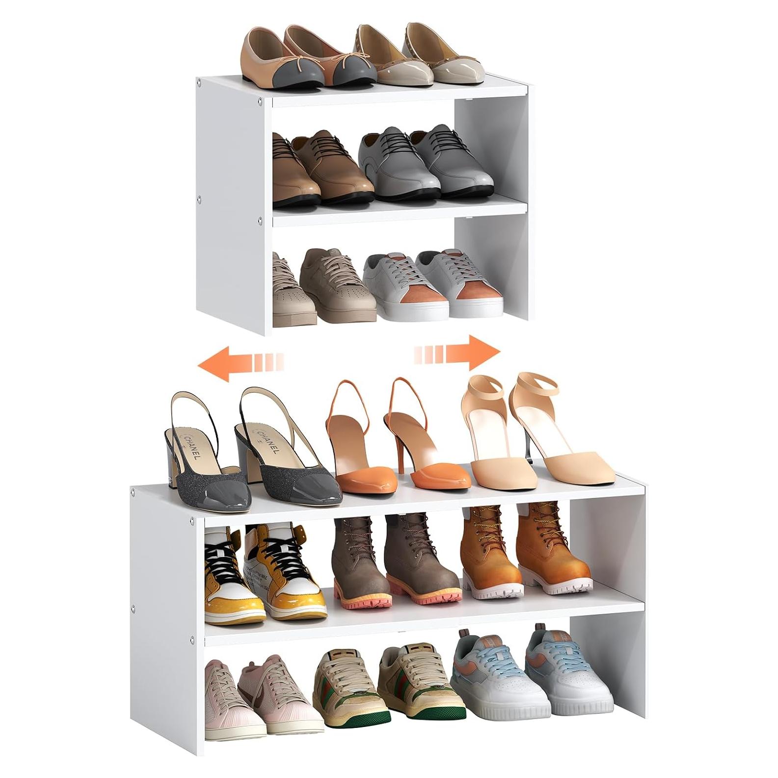Organizador de Zapatos Expandible Hencawima Blanco 2 Niveles