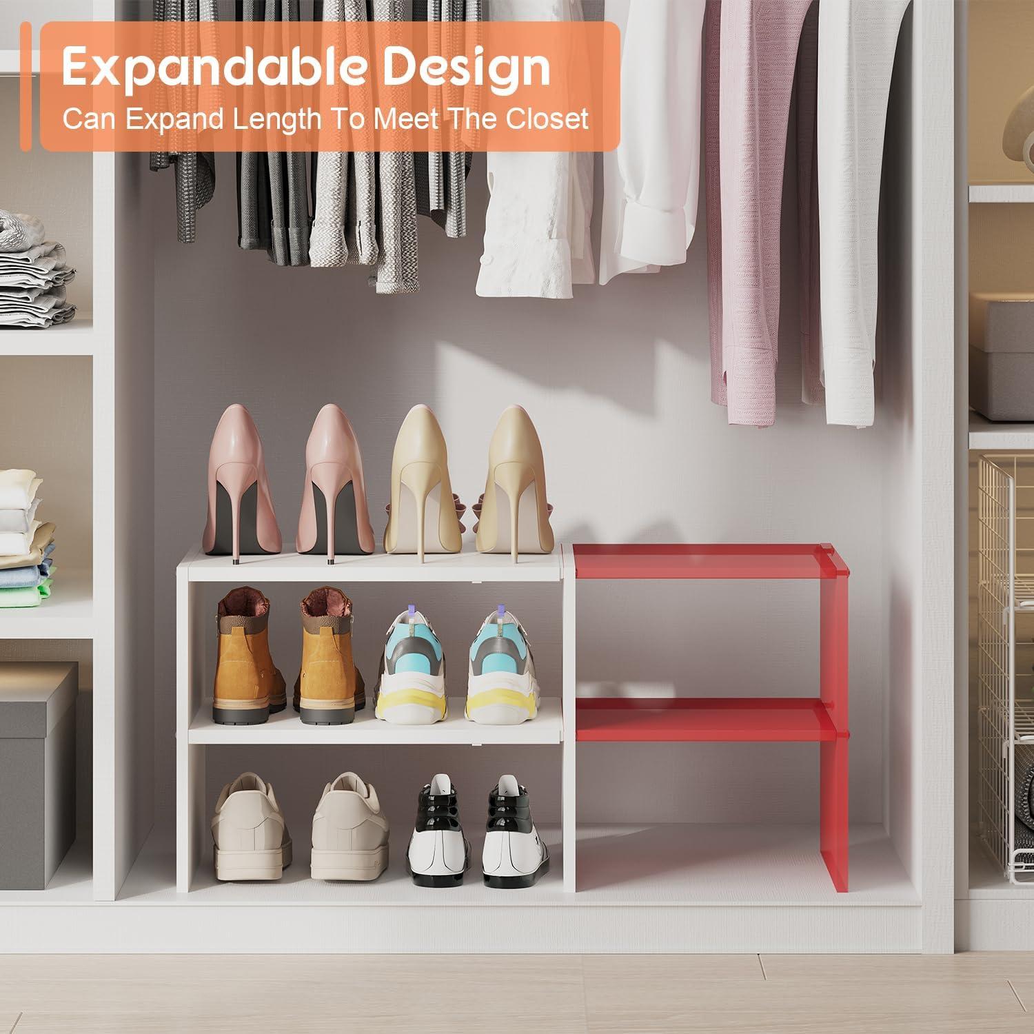 Organizador de Zapatos Expandible Hencawima Blanco 2 Niveles