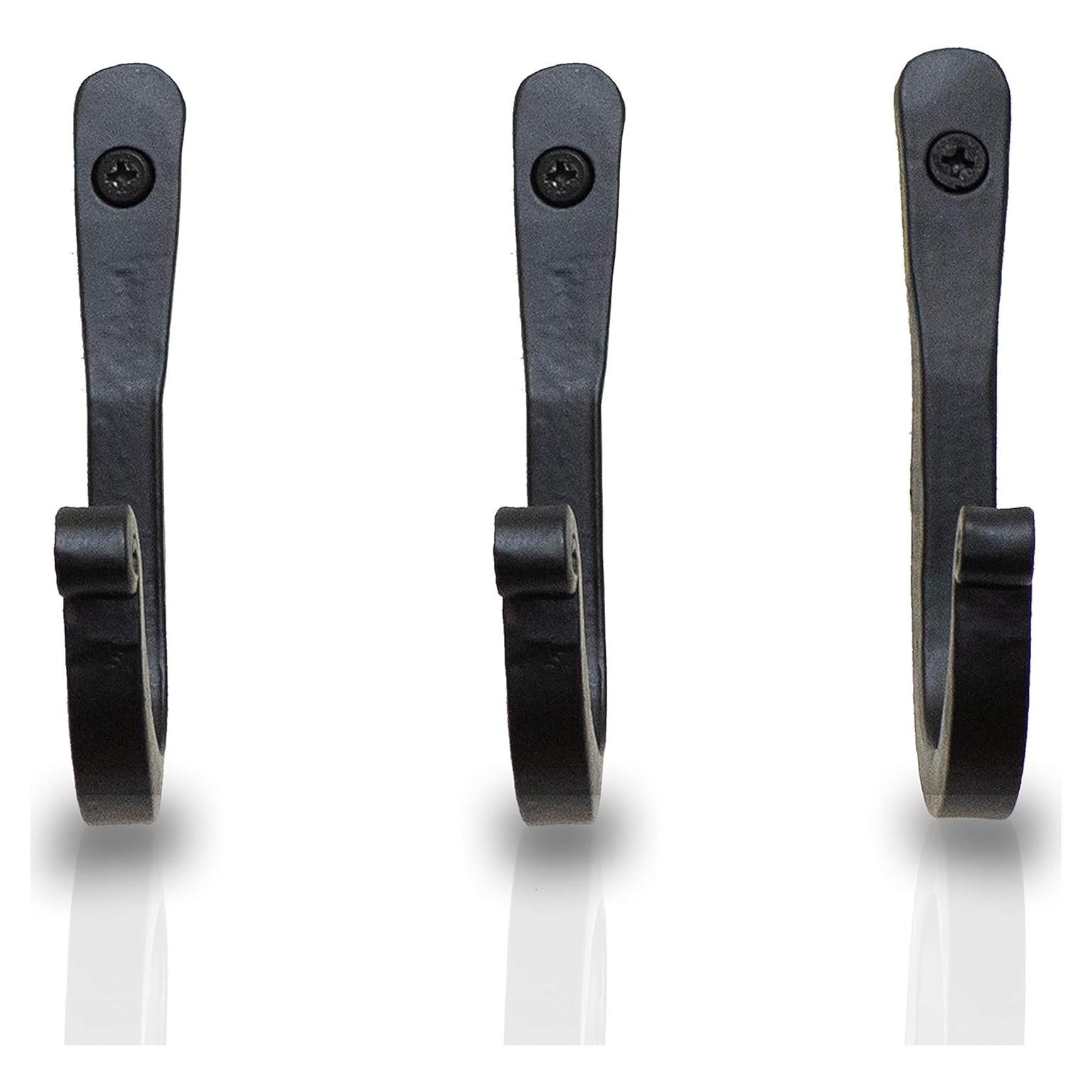 Ganchos de Pared de Hierro Forjado Stur-De - 3 Unidades Negros