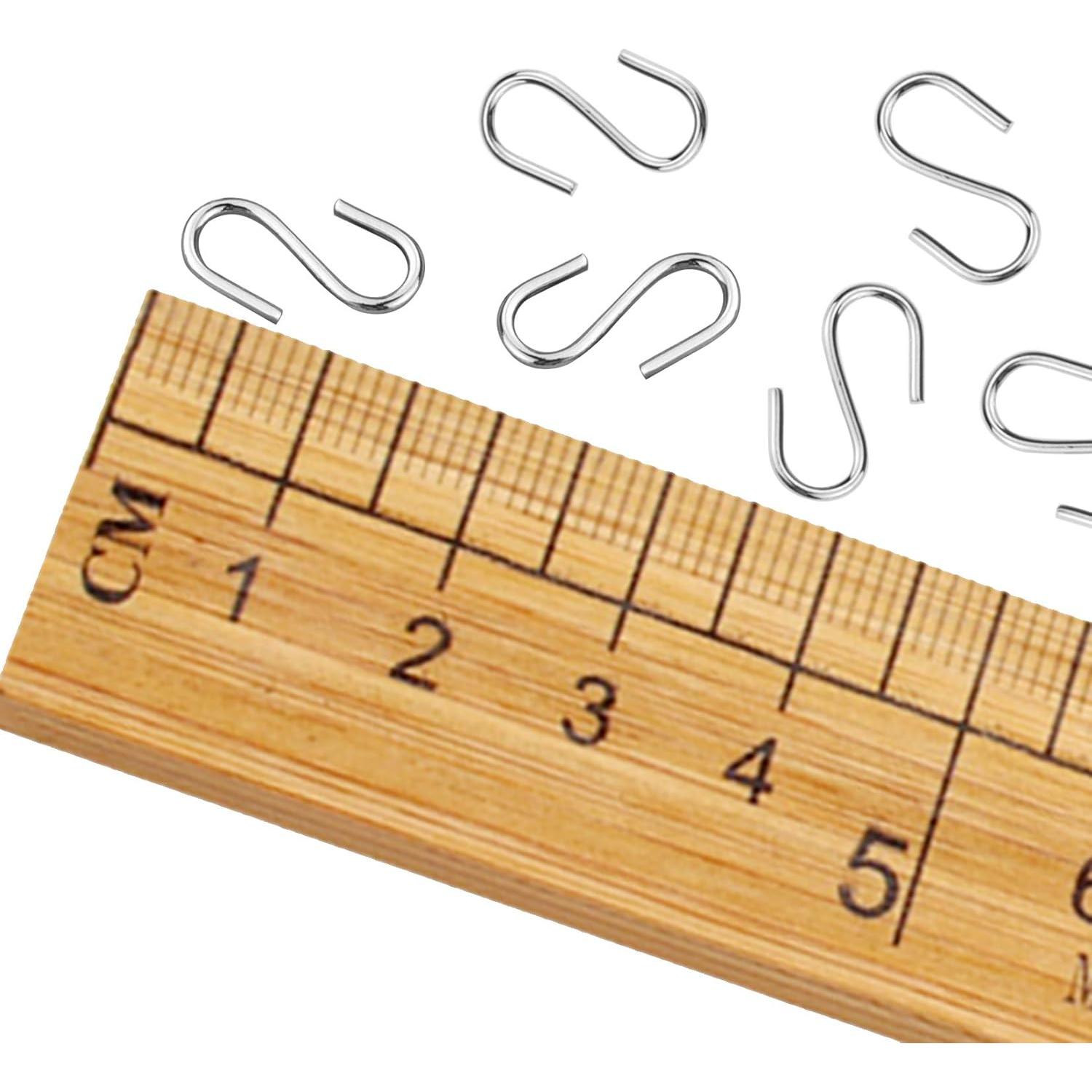 Nydotd 180 Ganchos en S Metálicos 14mm Plata para Manualidades