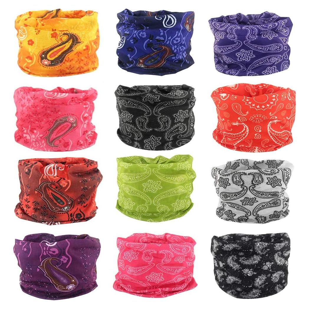 Máscaras Gaiter Cuello CTSC 12 Pcs Microfibra UV Multiuso