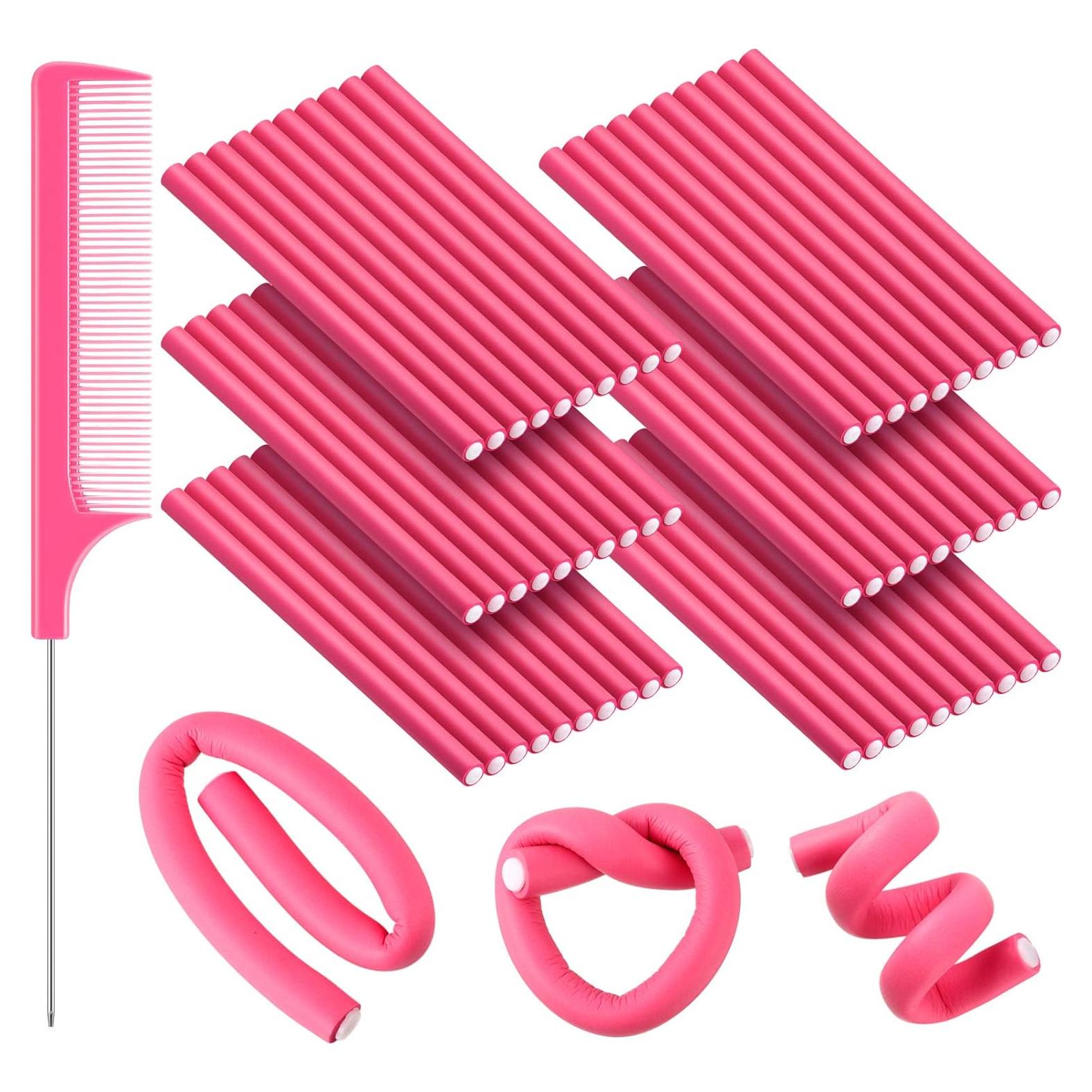 Varillas Flexibles para Rizar Cabello WILLBOND 60 Piezas Rosa