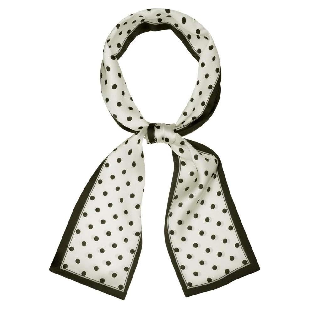 Bufanda Delgada Allegra K con Lunares 98x9cm para Mujer