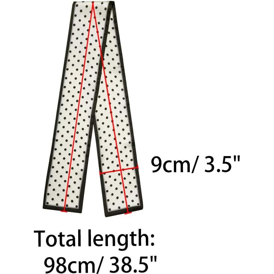 Bufanda Delgada Allegra K con Lunares 98x9cm para Mujer