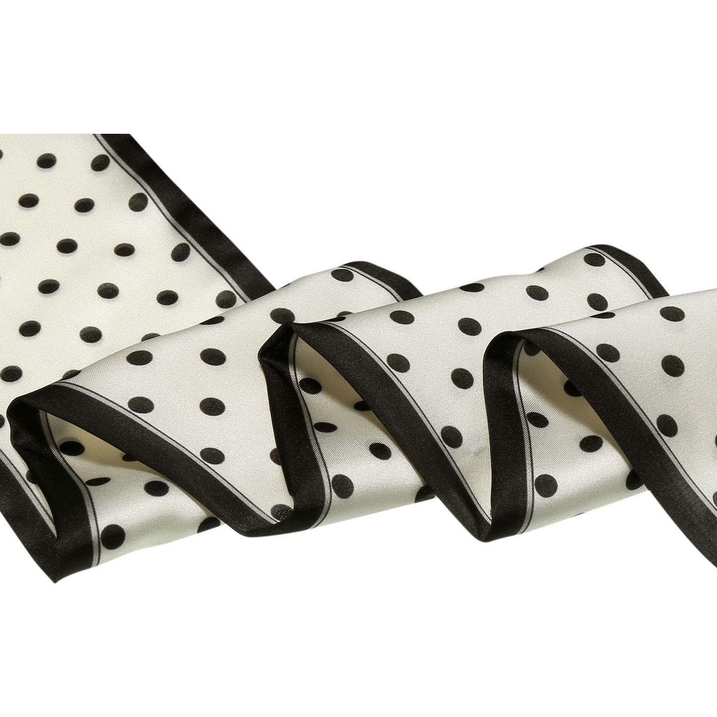 Bufanda Delgada Allegra K con Lunares 98x9cm para Mujer