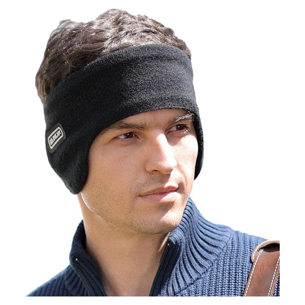 Calentadores de Oído M-YOUNG Doble Capa Acolchados Negro