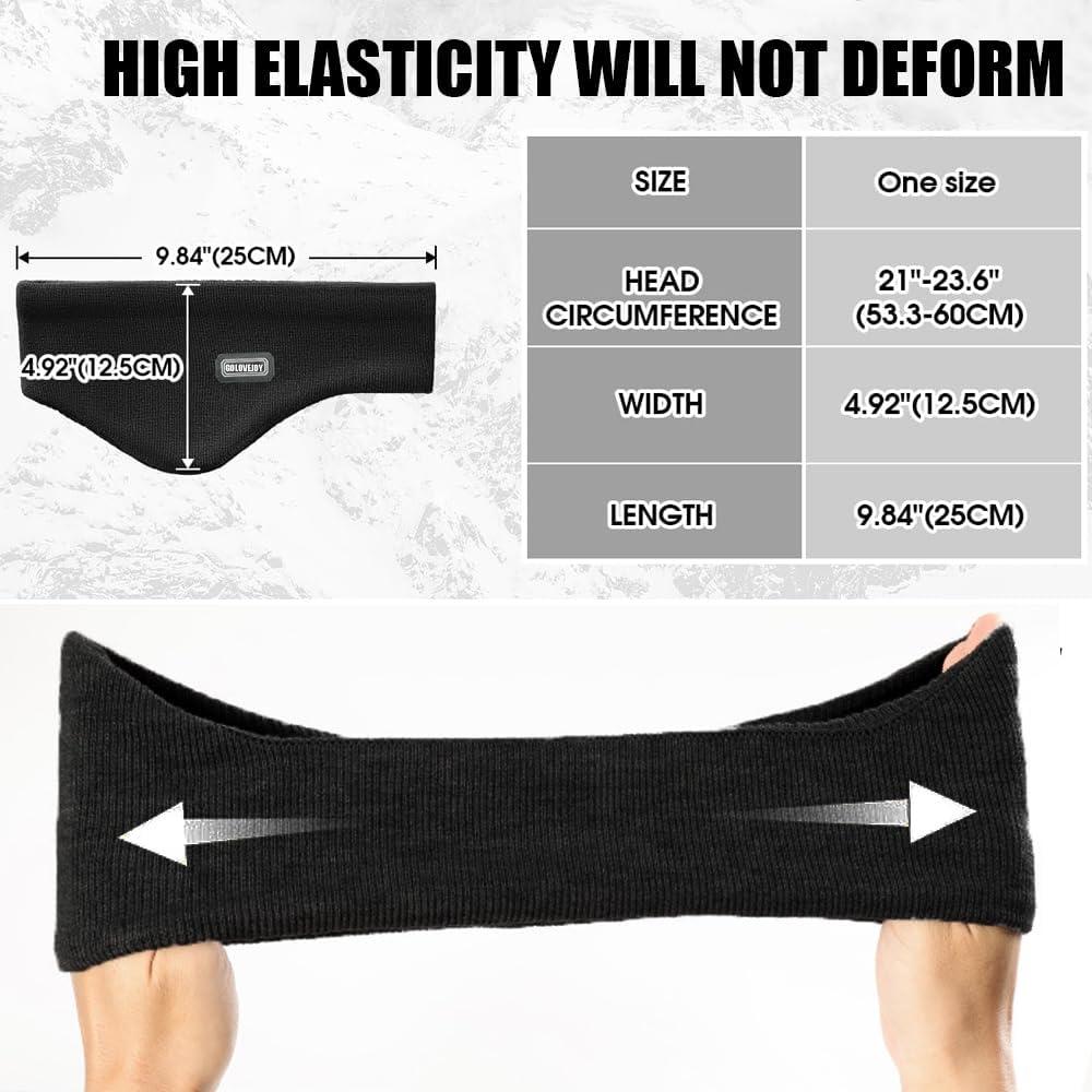 Calentadores de Oído M-YOUNG Doble Capa Acolchados Negro