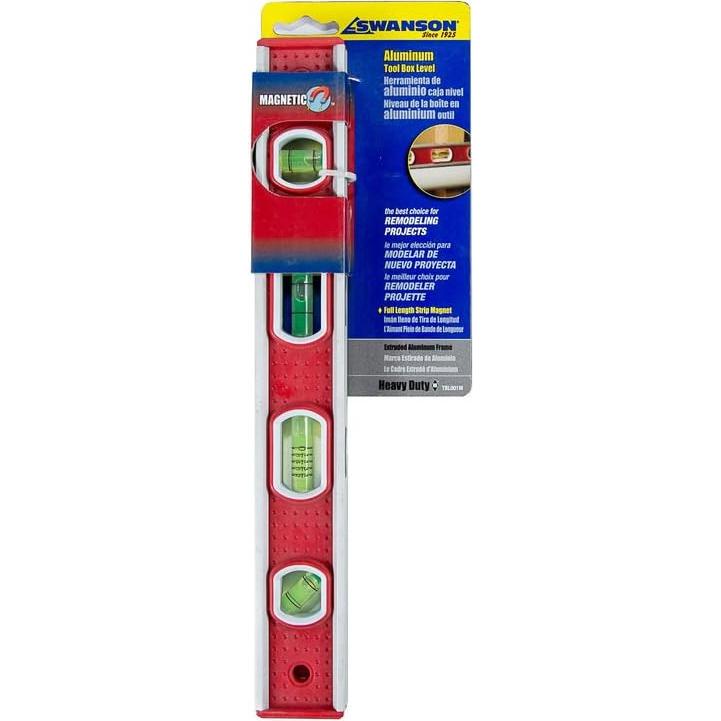 Nivel de Caja de Herramientas Magnético Swanson 30.48 cm Aluminio