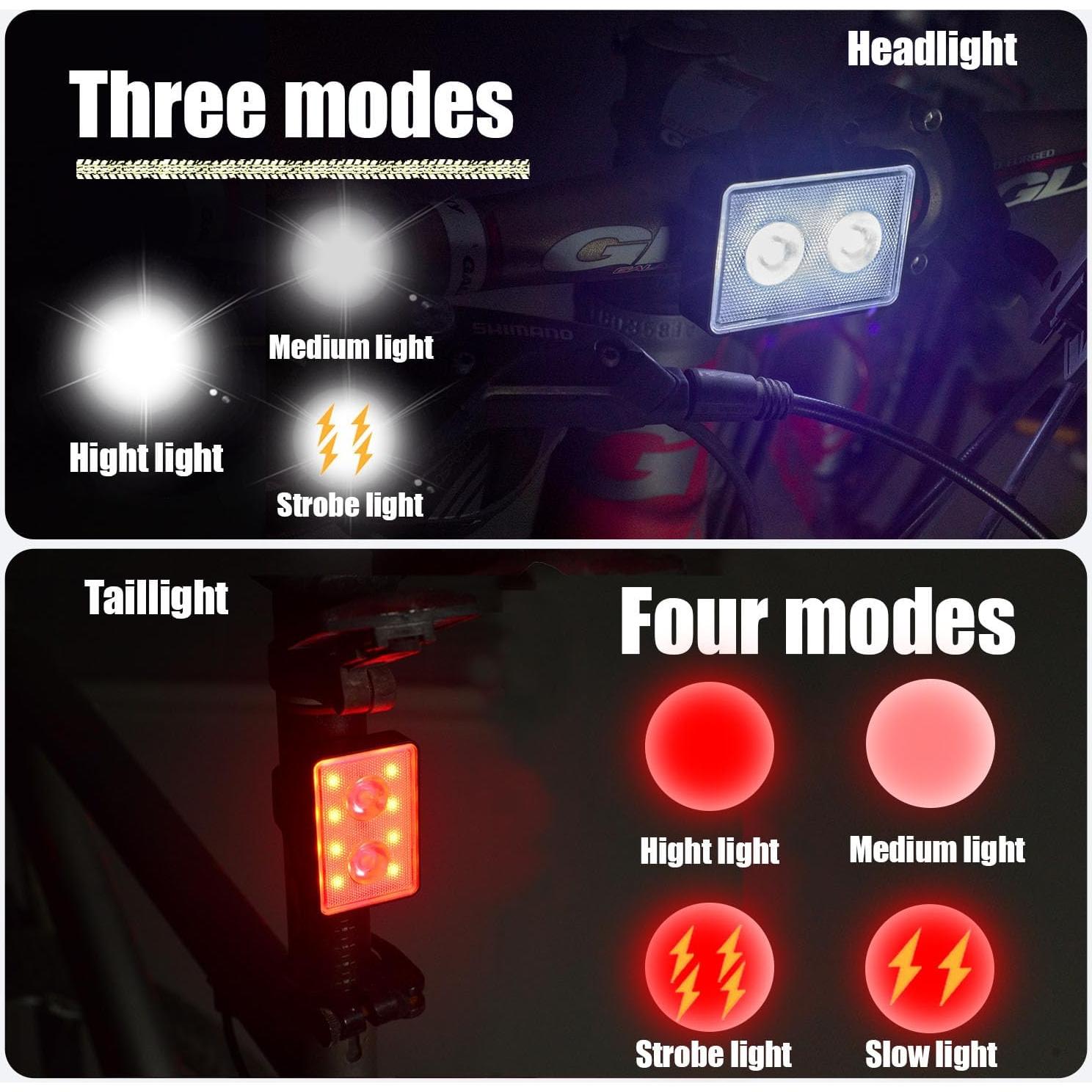 Luces de Bicicleta Recargables USB SUPPENGUIN SP-Bike, 120 Lúmenes, 2 Paquete