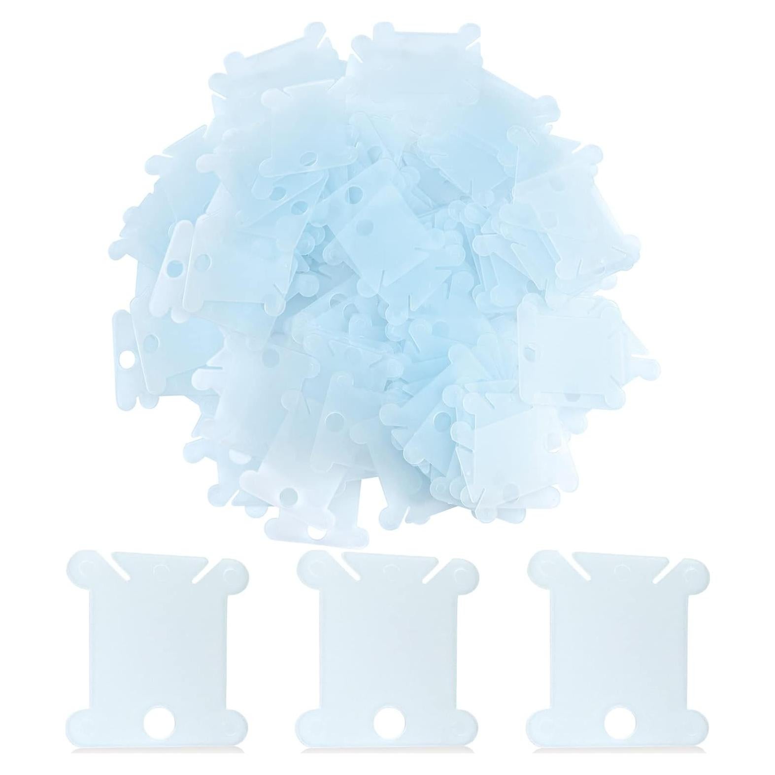 100 Bobinas de Hilo de Plástico Azul LOKUNN para Bordado DIY