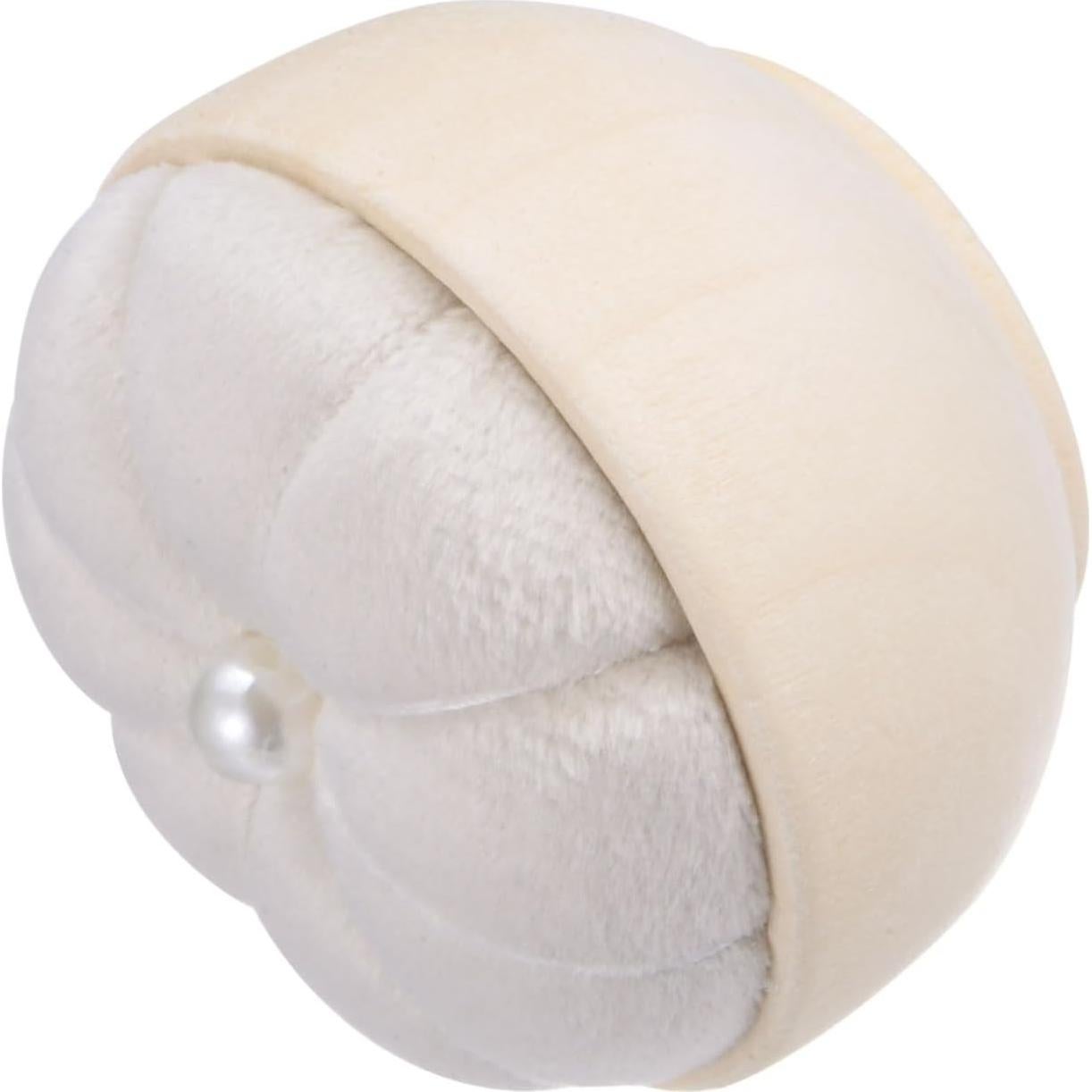 Almohadilla de Agujas HARFINGTON con Base de Madera Crema