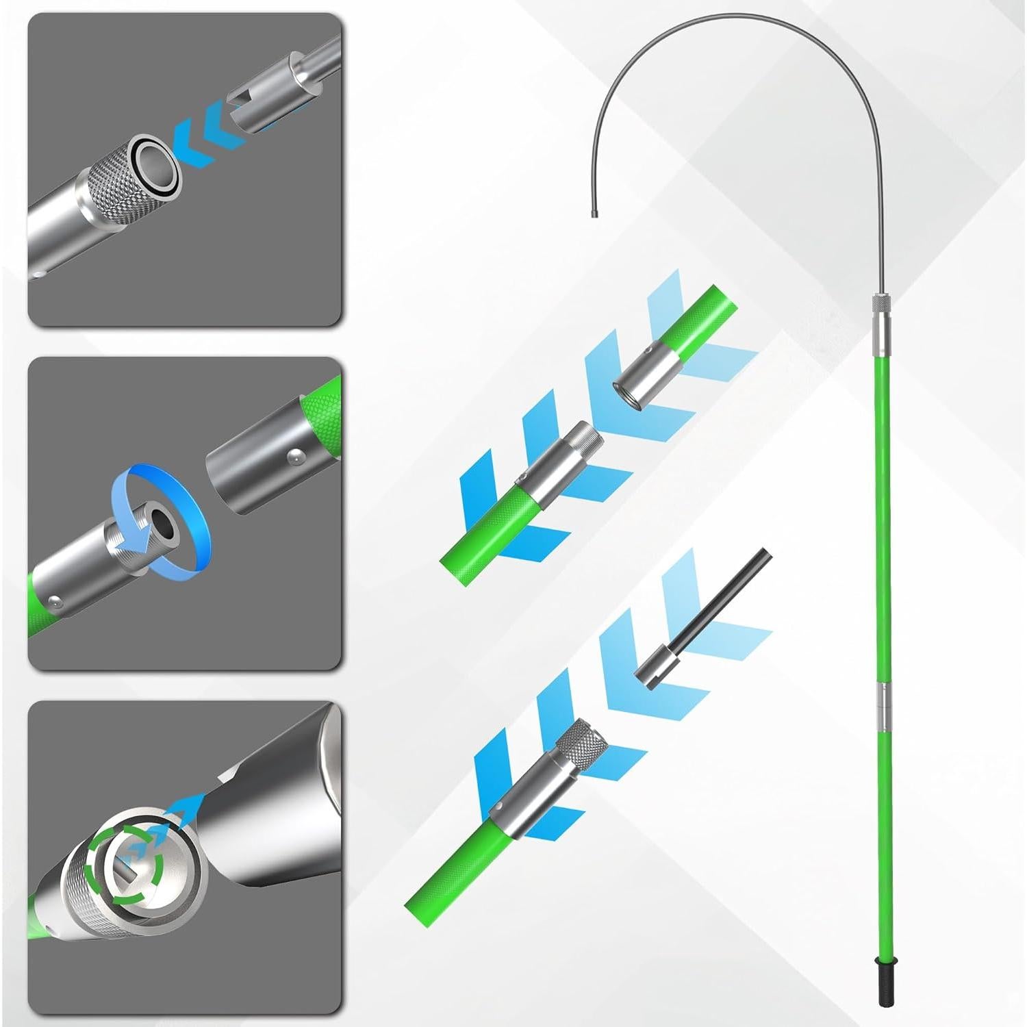 Gancho de Rescate Aislado Mounleve 3.29m 35kV Verde