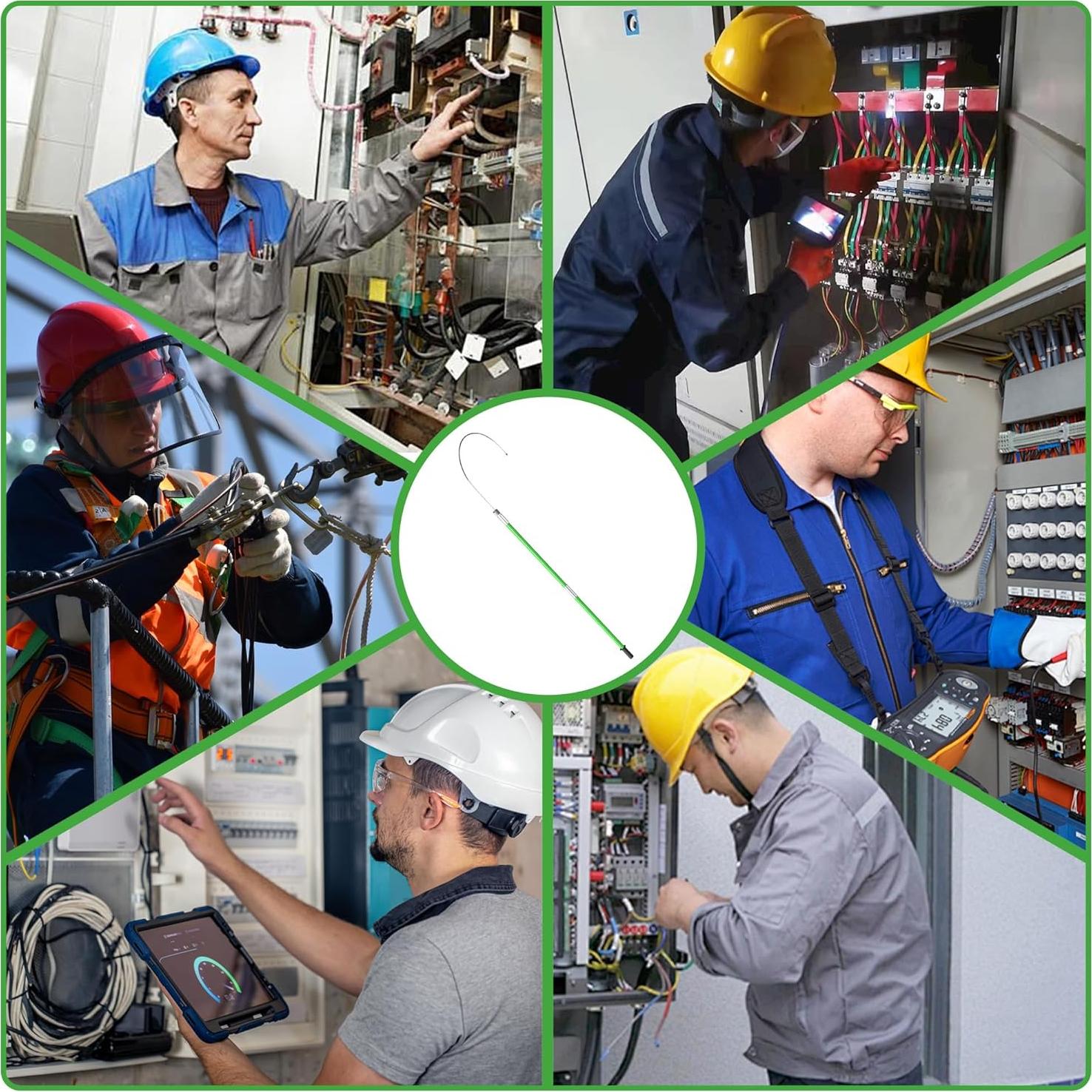 Gancho de Rescate Aislado Mounleve 3.29m 35kV Verde