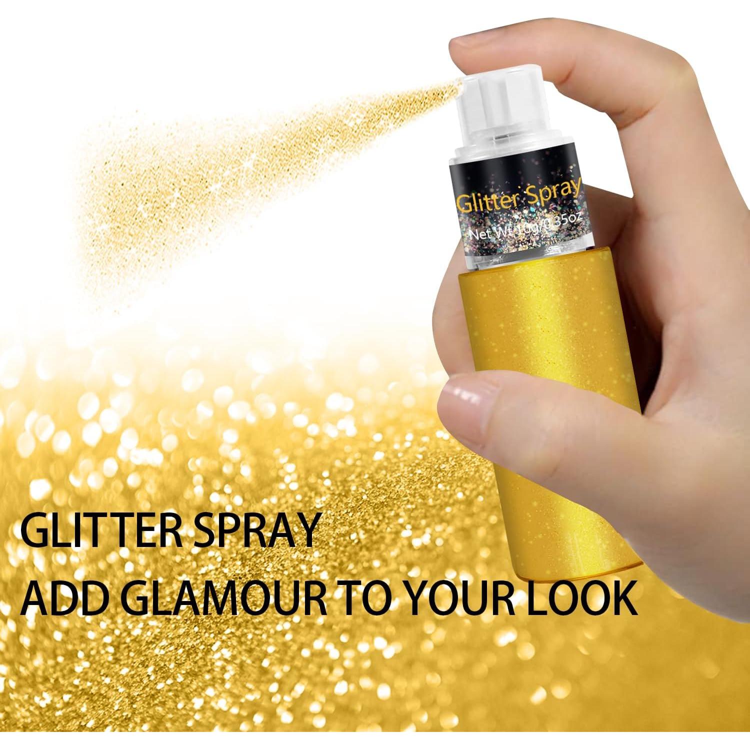 Spray de Brillo Corporal Meilury 10g - Holográfico Oro