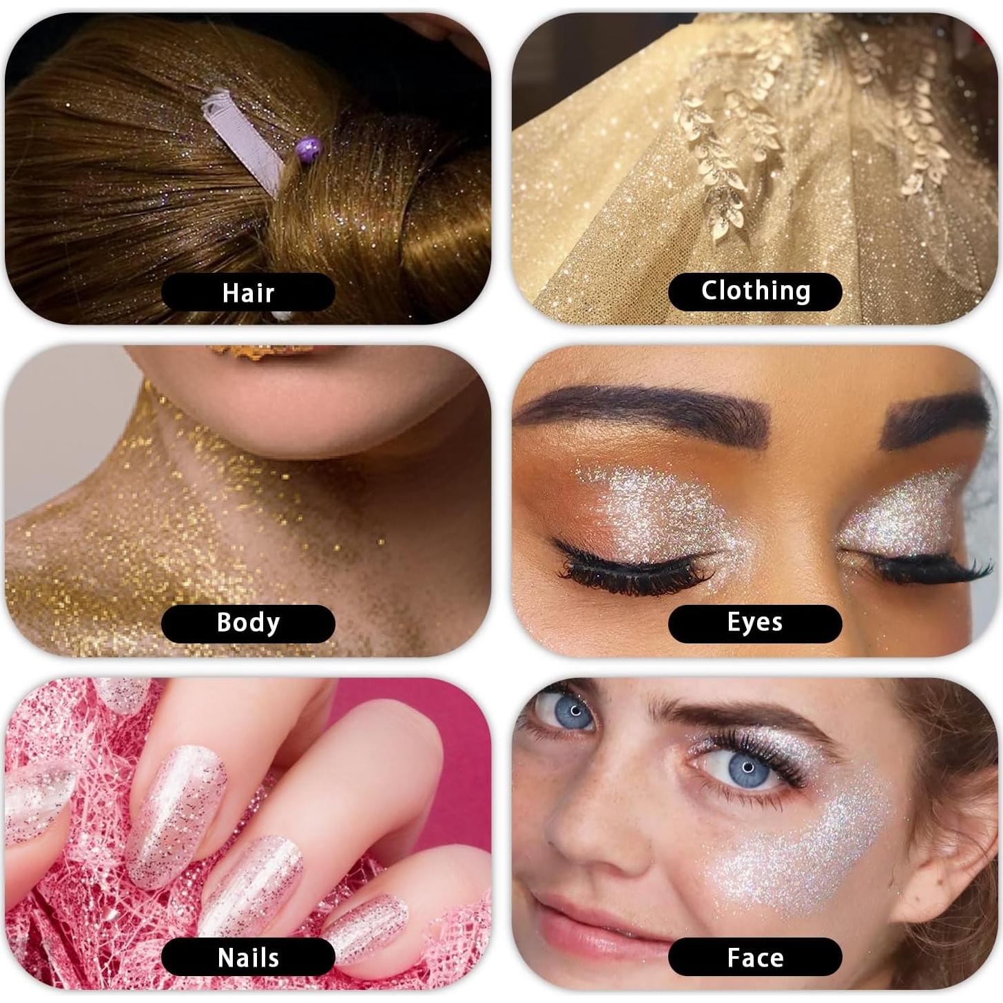 Spray de Brillo Corporal Meilury 10g - Holográfico Oro