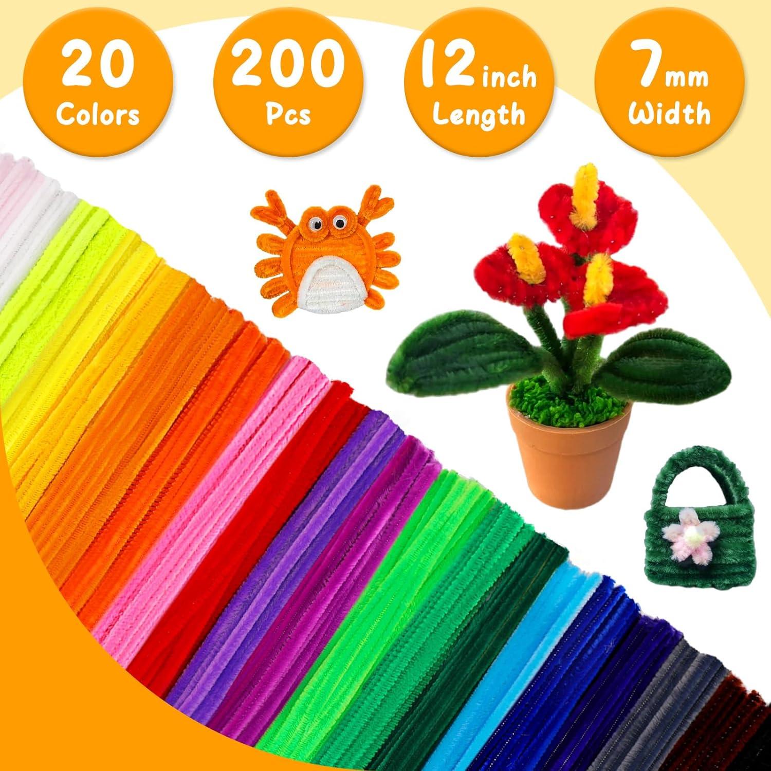 Limpiapipas Multicolor Mnuizu 200pcs Chenille para Manualidades