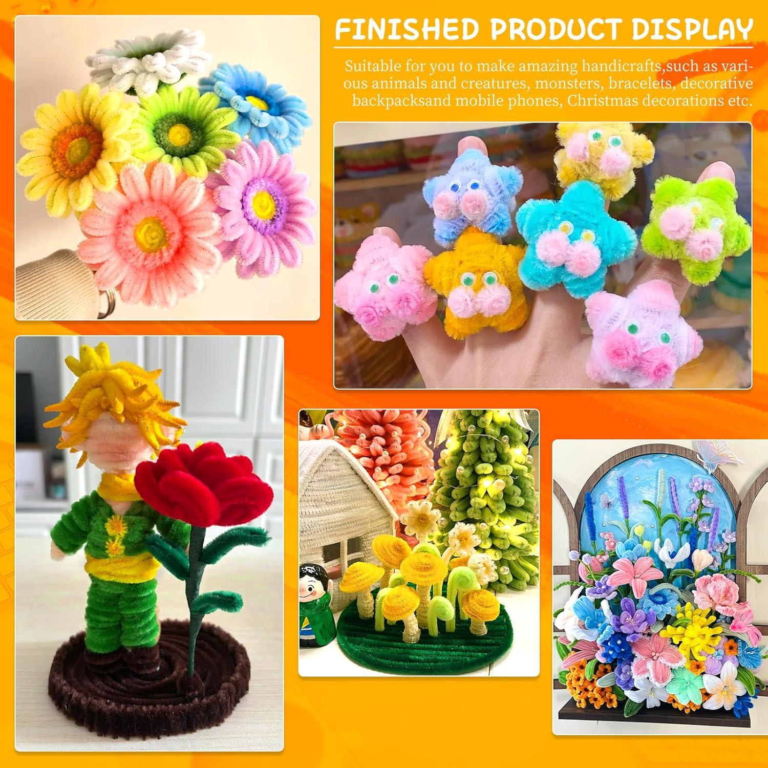 Limpiapipas Multicolor Mnuizu 200pcs Chenille para Manualidades