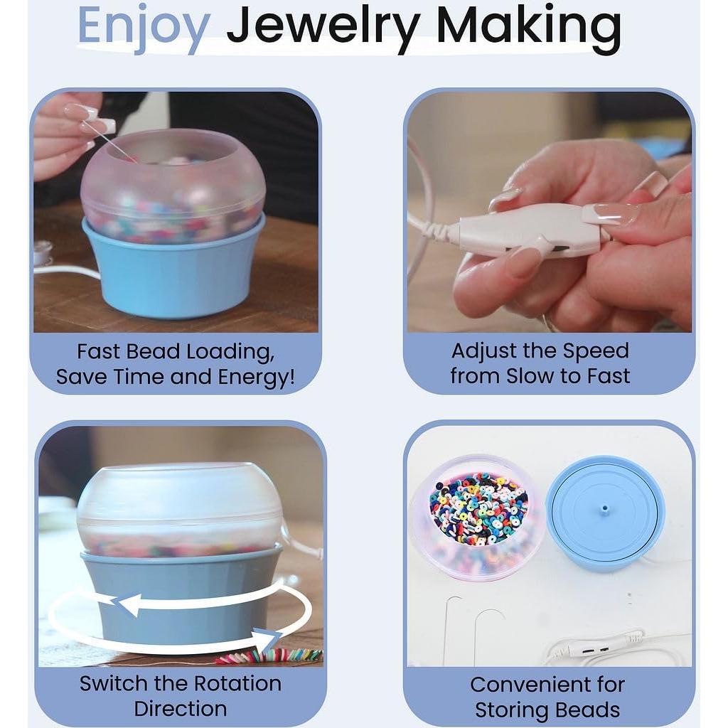 Girador de Perlas Eléctrico Shop LC con 2 Agujas y Accesorios