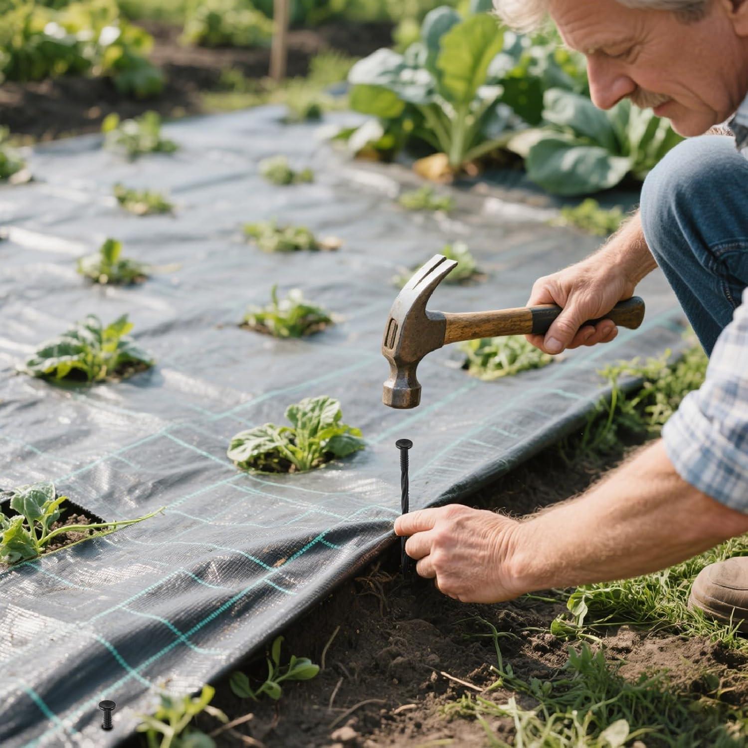50 Clavos de Plástico para Paisajismo DharBnt 20.32 cm