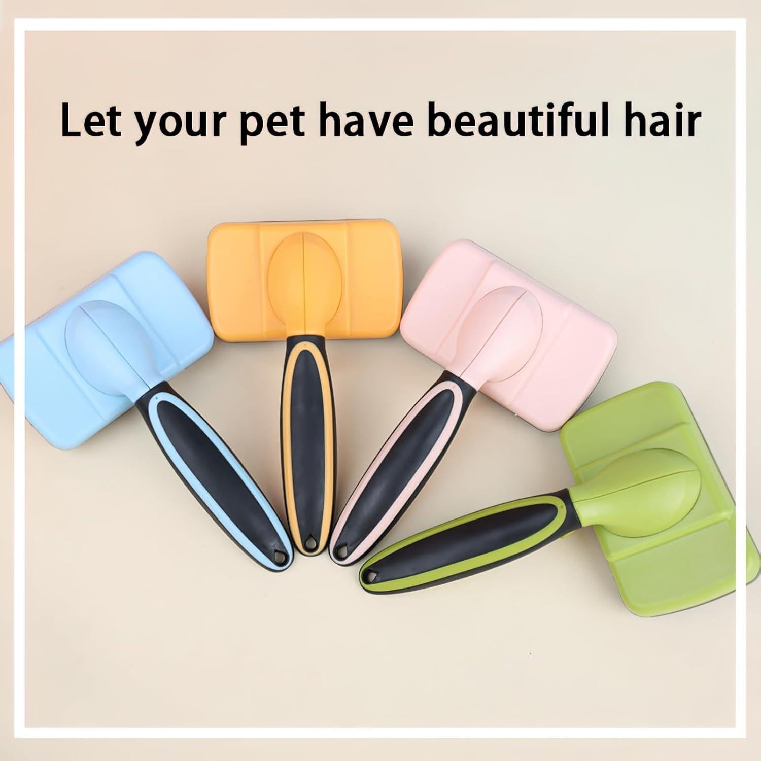 Cepillo Deshedding Autolimpiante para Perros y Gatos ESYAMIPET - Rosa