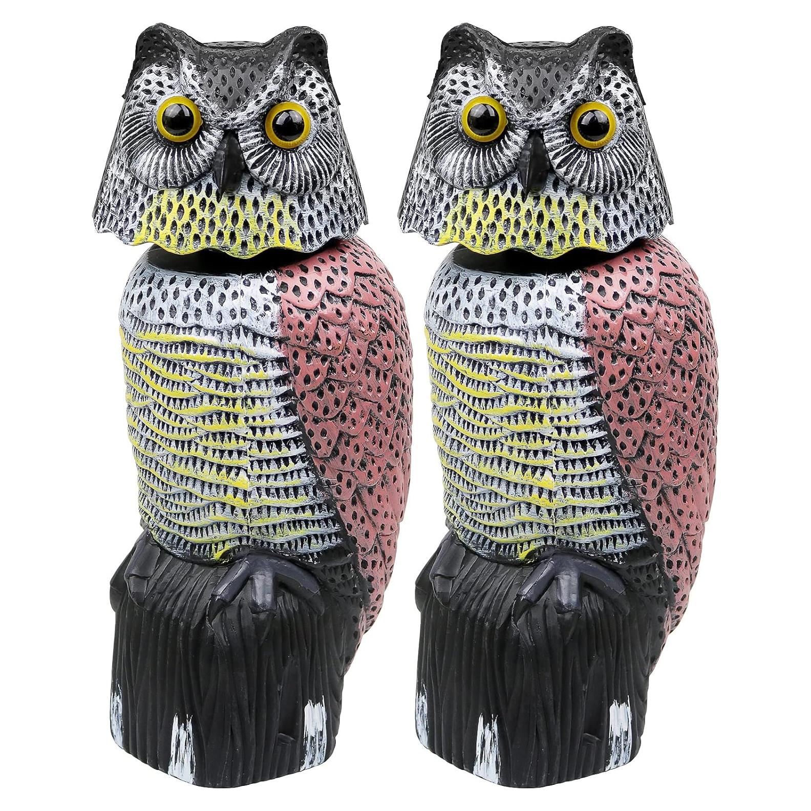 Decoy Búho Galashield 30 cm con Cabeza Rotativa - Juego de 2