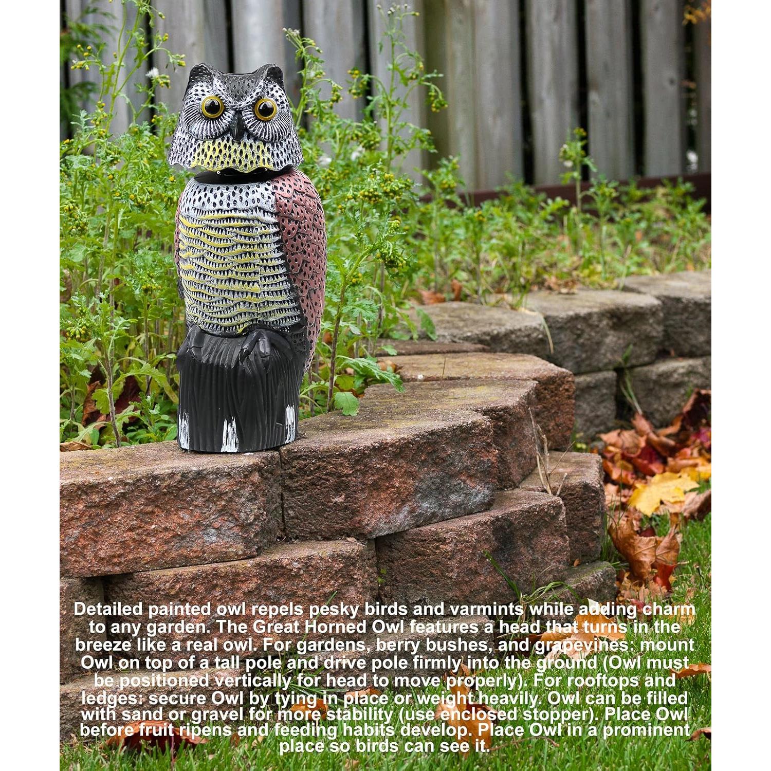 Decoy Búho Galashield 30 cm con Cabeza Rotativa - Juego de 2