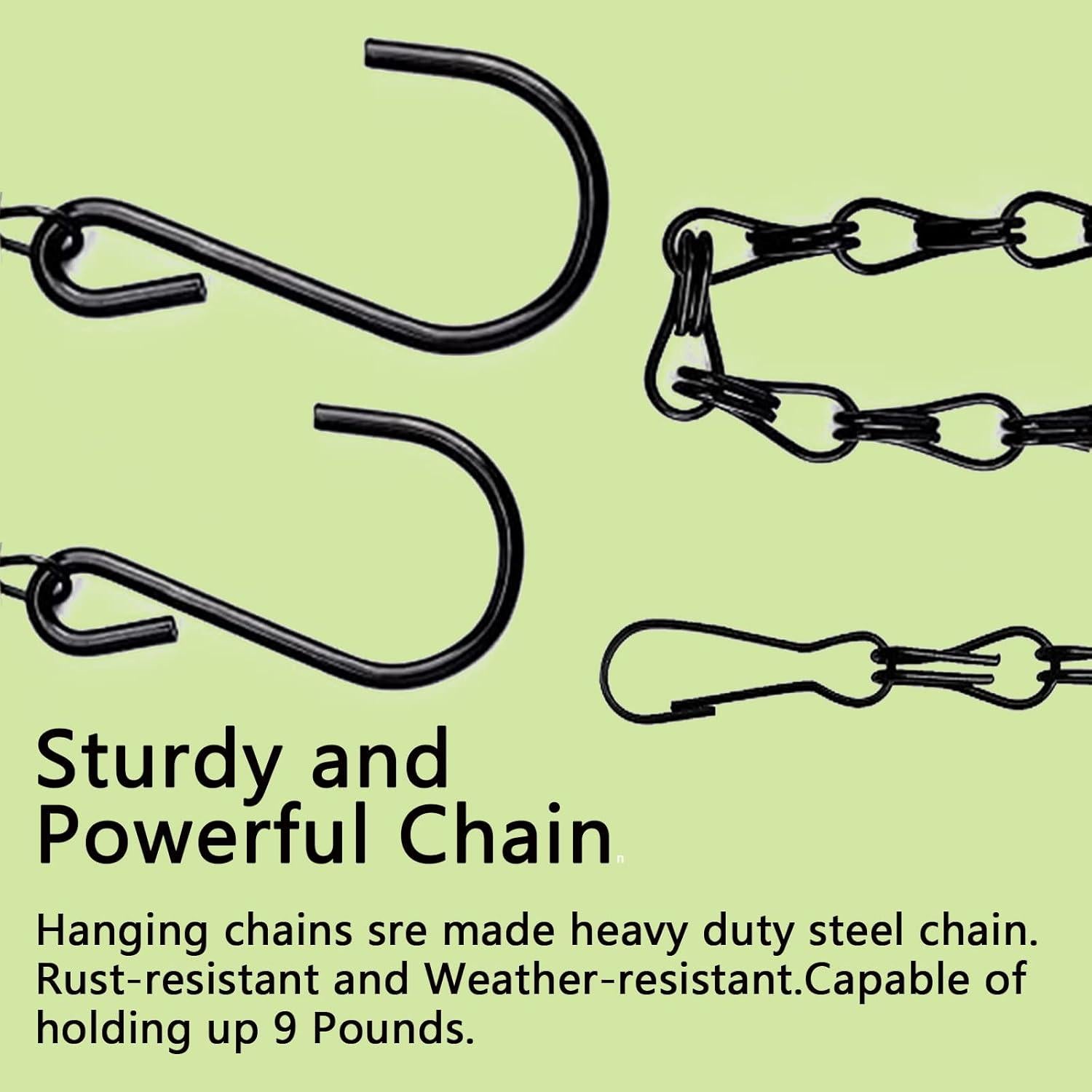 Cadena Colgante RIFNY 50 cm Negra para Plantas y Decoraciones